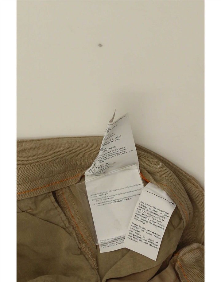 Pantaloni scurți chino pentru bărbați Hugo Boss W32, bumbac maro mediu
