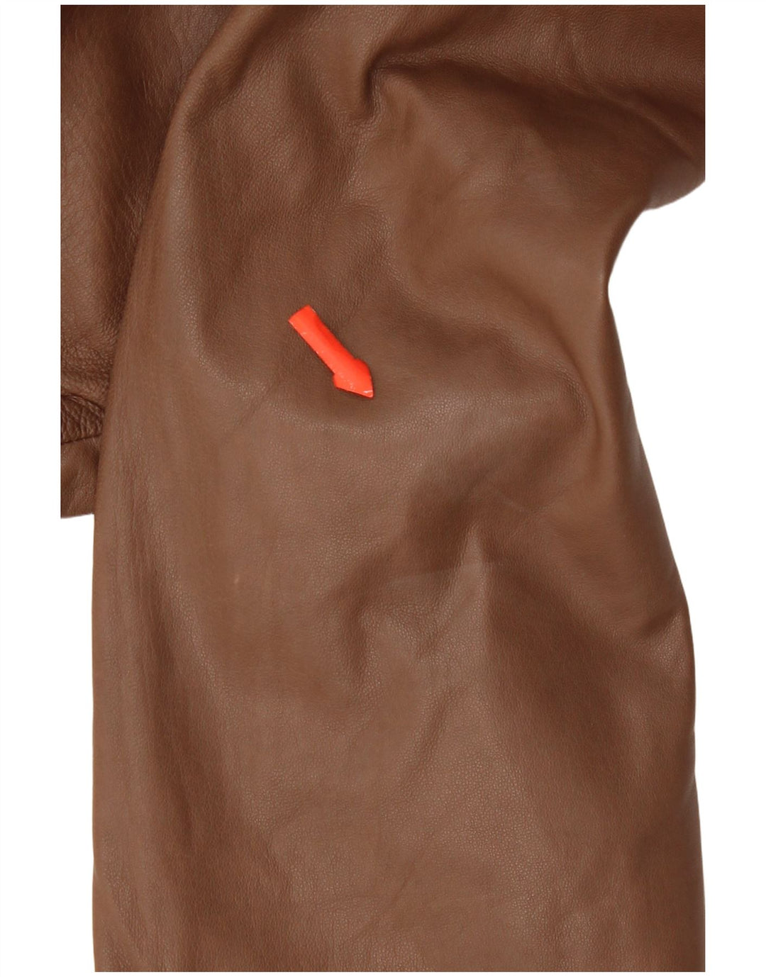 Jachetă de piele crop Reiss pentru femei UK 10 Mic din piele maro