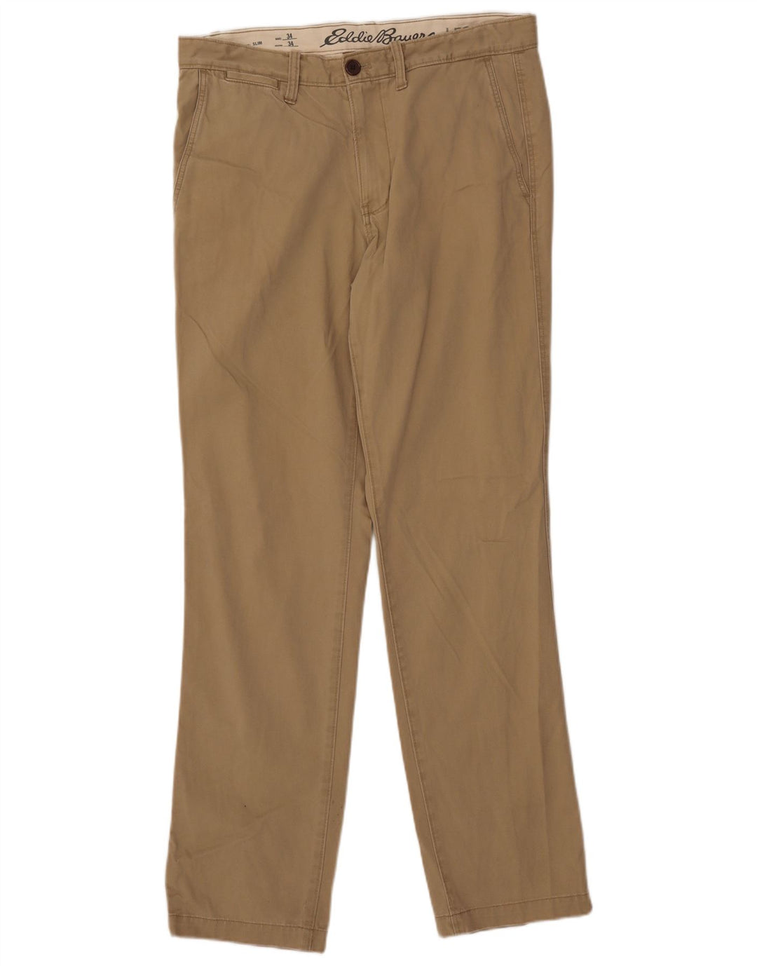 EDDIE BAUER Pantaloni chino slim pentru bărbați L34 L34 bumbac bej