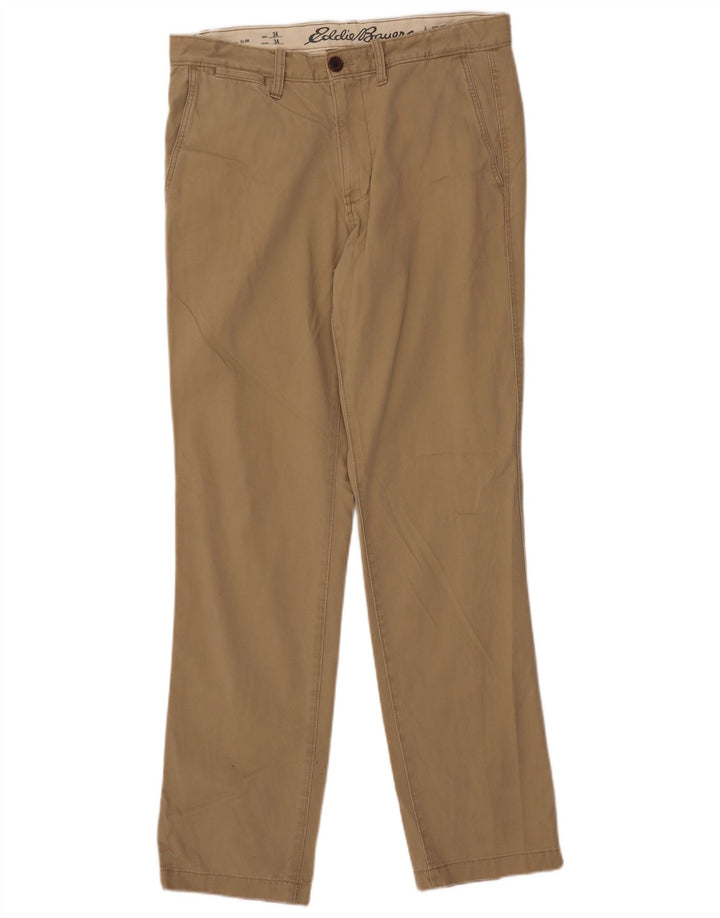 EDDIE BAUER Pantaloni chino slim pentru bărbați L34 L34 bumbac bej
