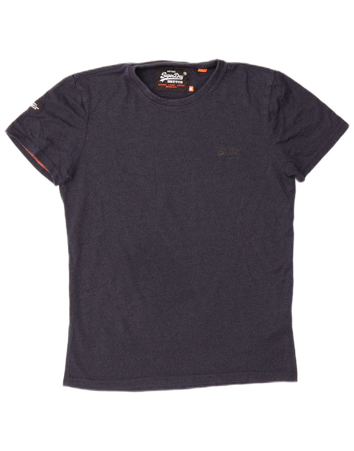 SUPERDRY Tricou Bărbați Top Mediu Bleumarin Bumbac Pete