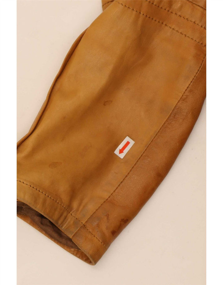Jachetă de piele pentru femei Zara UK 18 XL Bej