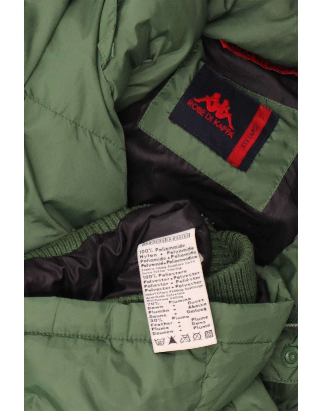 Jachetă căptușită pentru bărbați Kappa UK 46 3XL Verde Poliamidă