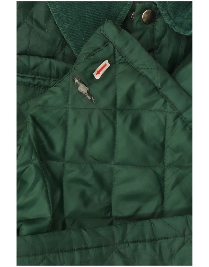 Jachetă matlasată vintage pentru bărbați UK 40 mare nailon verde