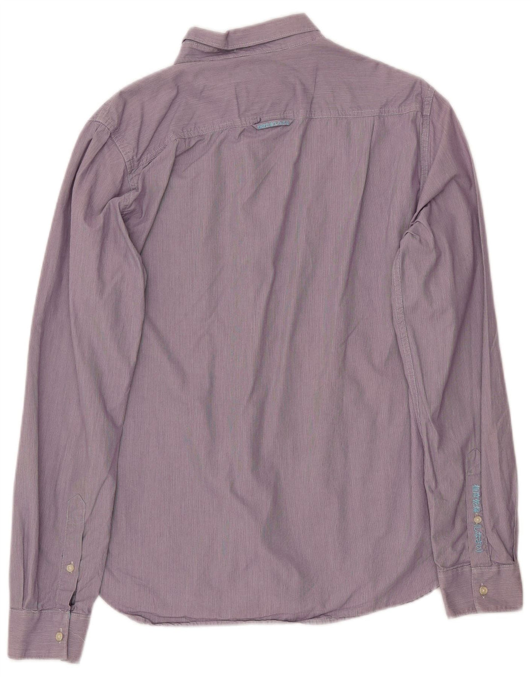 Cămașă pentru bărbați SUPERDRY din bumbac cu dungi mari violet