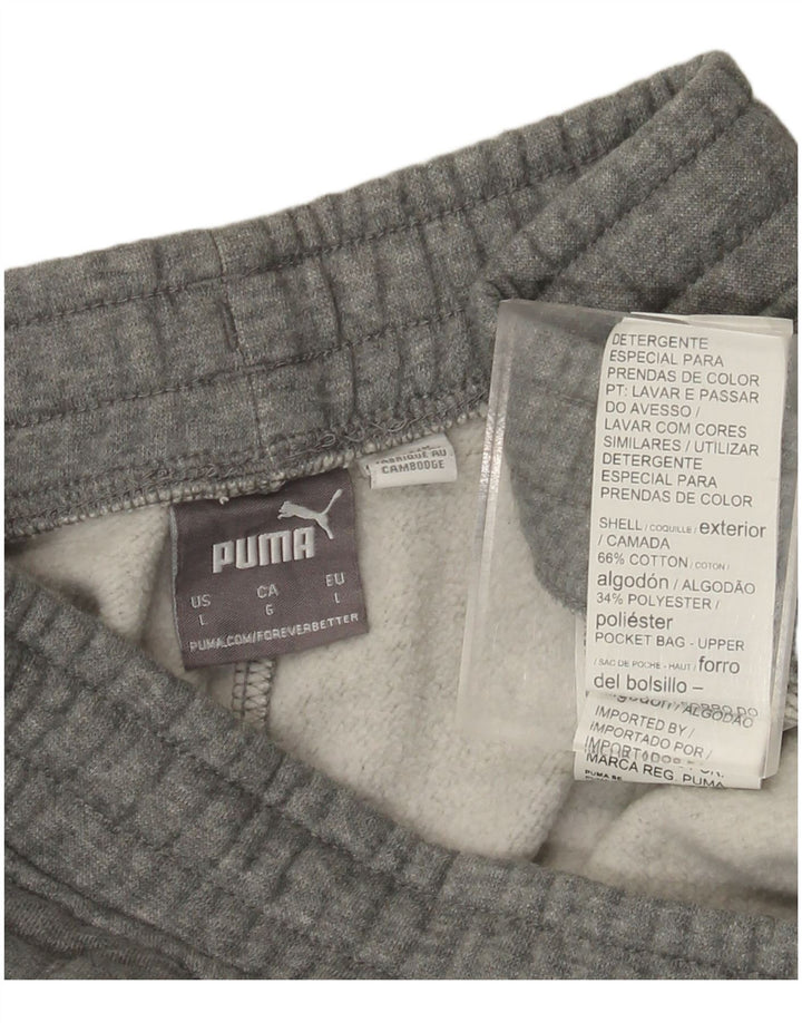 Pantaloni scurți sport Puma pentru bărbați, mari, gri, bumbac