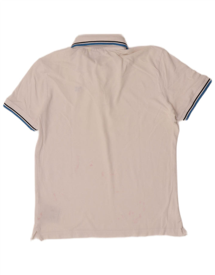 Tricou polo pentru bărbați Diadora, bumbac cu dungi albe medii