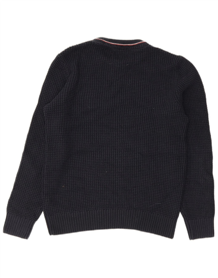 Pulover Jack & Jones pentru bărbați cu decolteu rotund, mediu acrilic, albastru bleumarin
