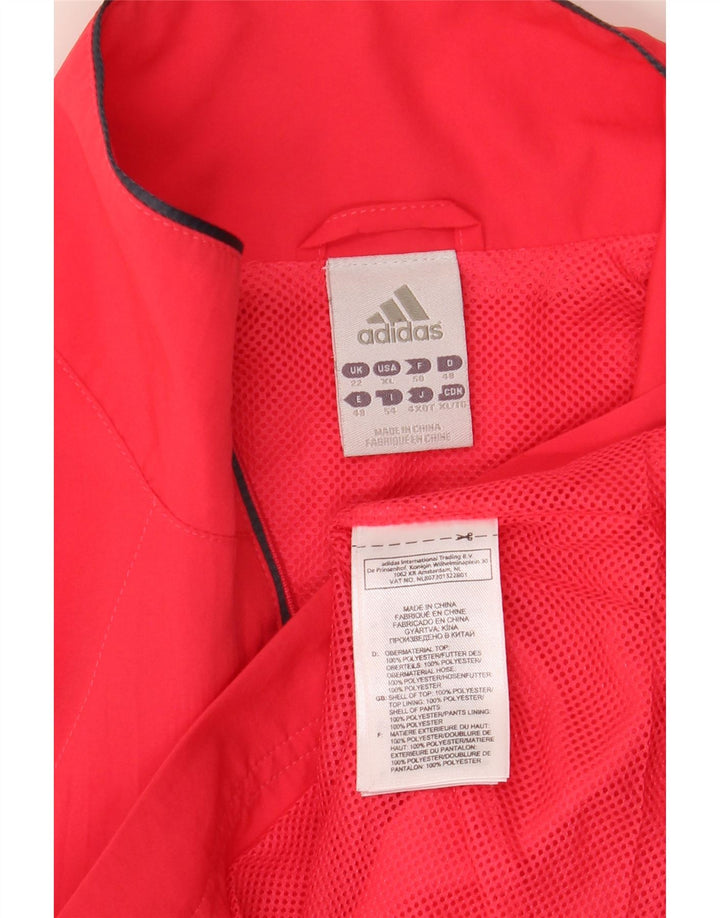 Jachetă de trening pentru femei Adidas UK 22 XL poliester roșu