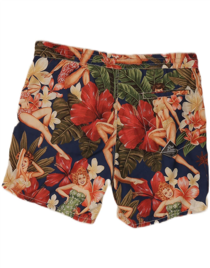 ROY ROGERS Pantaloni scurți de înot pentru bărbați Poliester floral multicolor mare