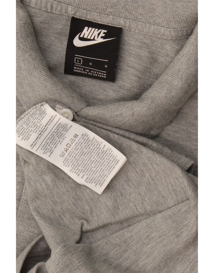 Tricou polo NIKE pentru bărbați, mare, gri, bumbac