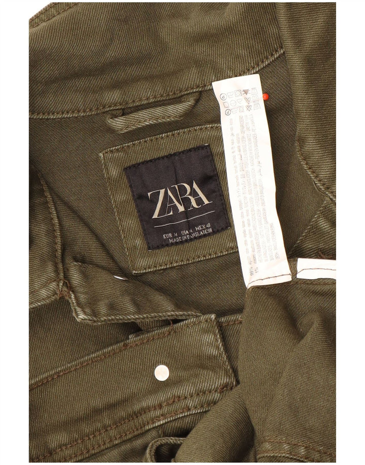 Jachetă de blugi pentru bărbați Zara UK 38, bumbac verde mediu