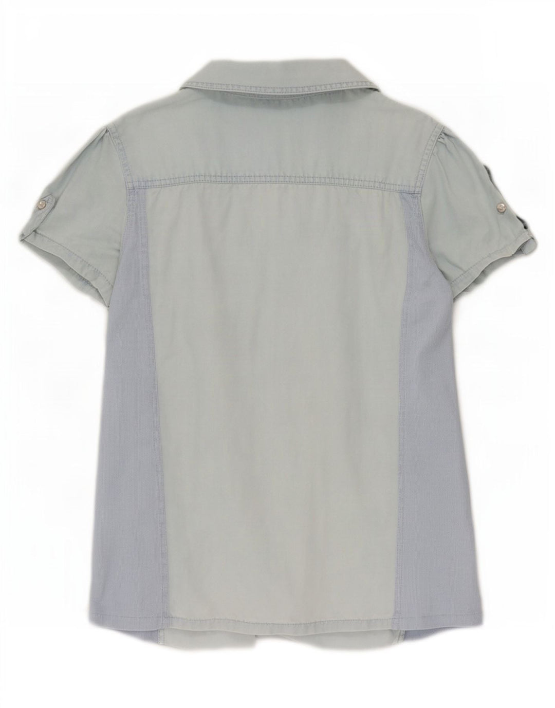Cămașă din denim cu mânecă scurtă pentru femei Guess UK 12 Medium Blue Tencel