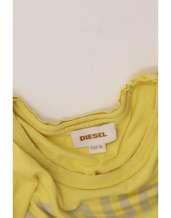 Tricou grafic pentru bărbați Diesel Top XL Galben