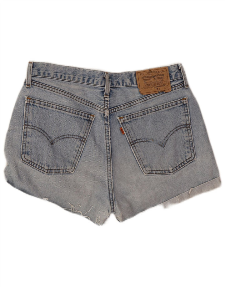 Pantaloni scurți din blugi pentru femei Levi's W33, bumbac albastru mare