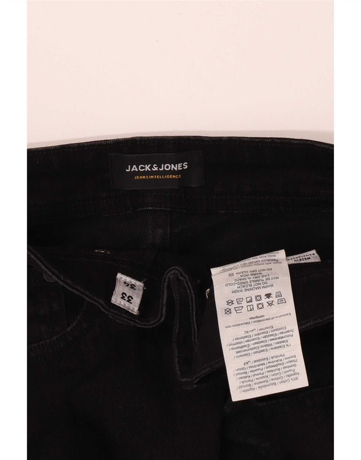 Blugi Jack & Jones GLENN Slim pentru bărbați W33 L34 bumbac negru