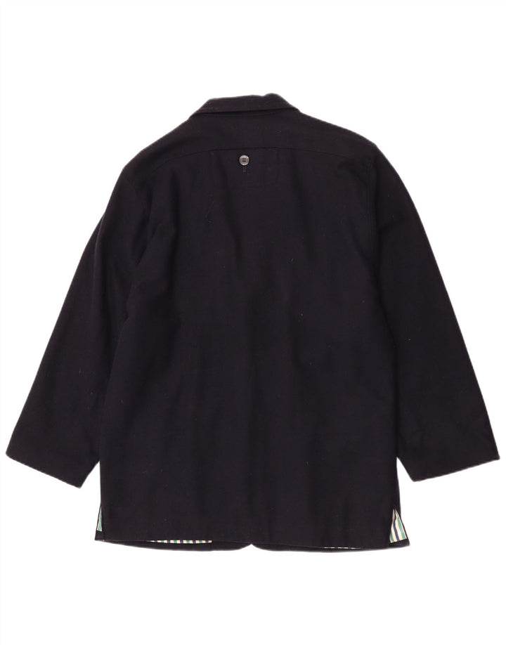 Blazer Vintage pentru femei cu 3 nasturi, UK 16, mare, bleumarin