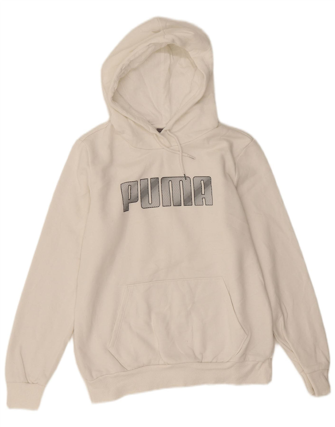 Pulover pentru femei Puma Graphic Hoodie UK14 Medium White Bumbac