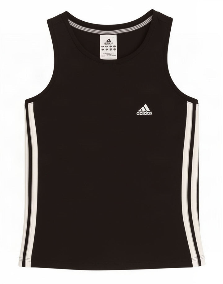 Vest Vest Top Femei Adidas UK 14 Medium Negru Bumbac