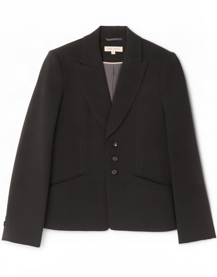 Jachetă pentru femei Marks & Spencer Petite cu 3 nasturi, UK 8, Gri mic