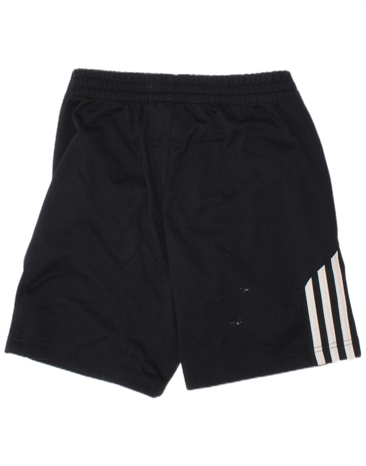 ADIDAS Boys Sport Shorts 9-10 Years  Black Polyester