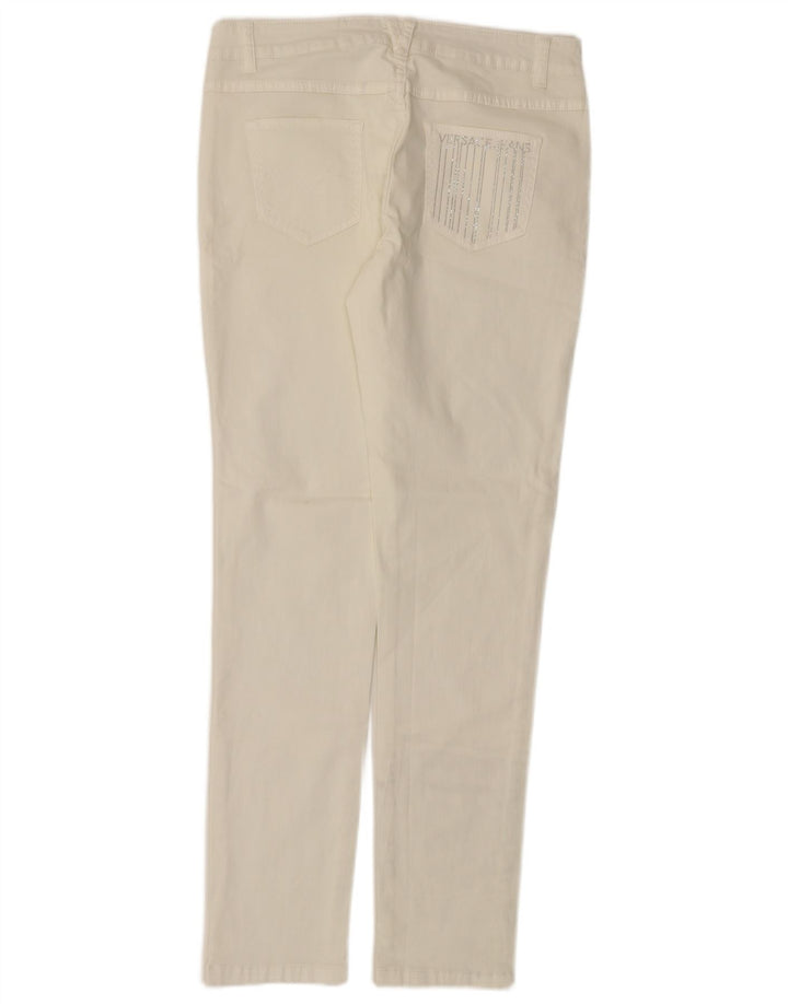 Blugi slim pentru femei Versace IT 44 Medium W32 L31 Bumbac alb