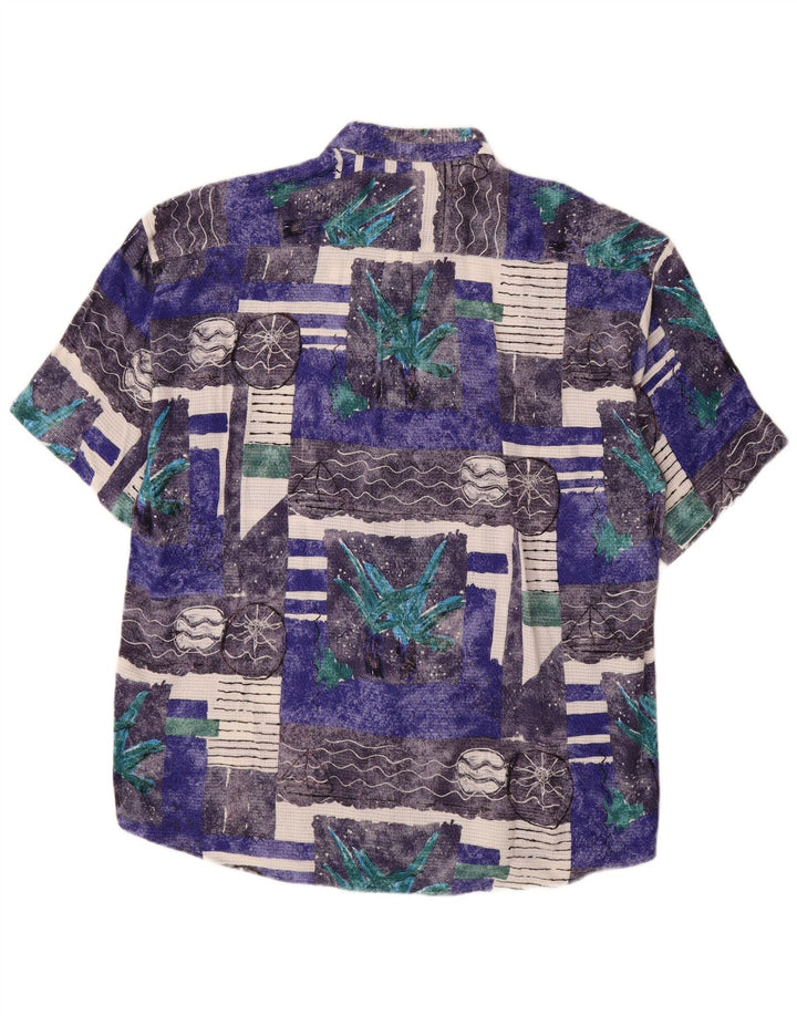 Cămașă cu mânecă scurtă pentru bărbați Conte Massimo cu model abstract Mărimea 43/44 XL Albastru