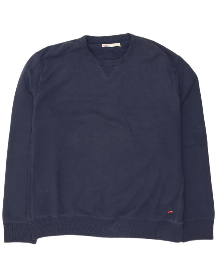 Pulover pentru bărbați LEVI'S, cu ajustare standard, 2XL, bumbac bleumarin