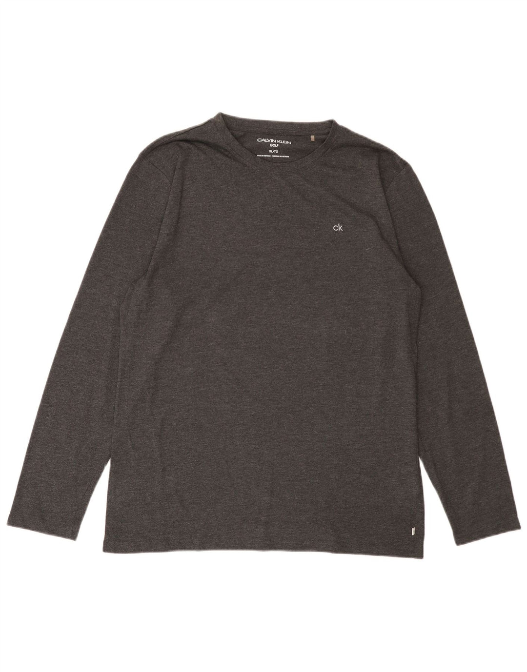 CALVIN KLEIN Mens Golf Top Long Sleeve XL Grey Polyester