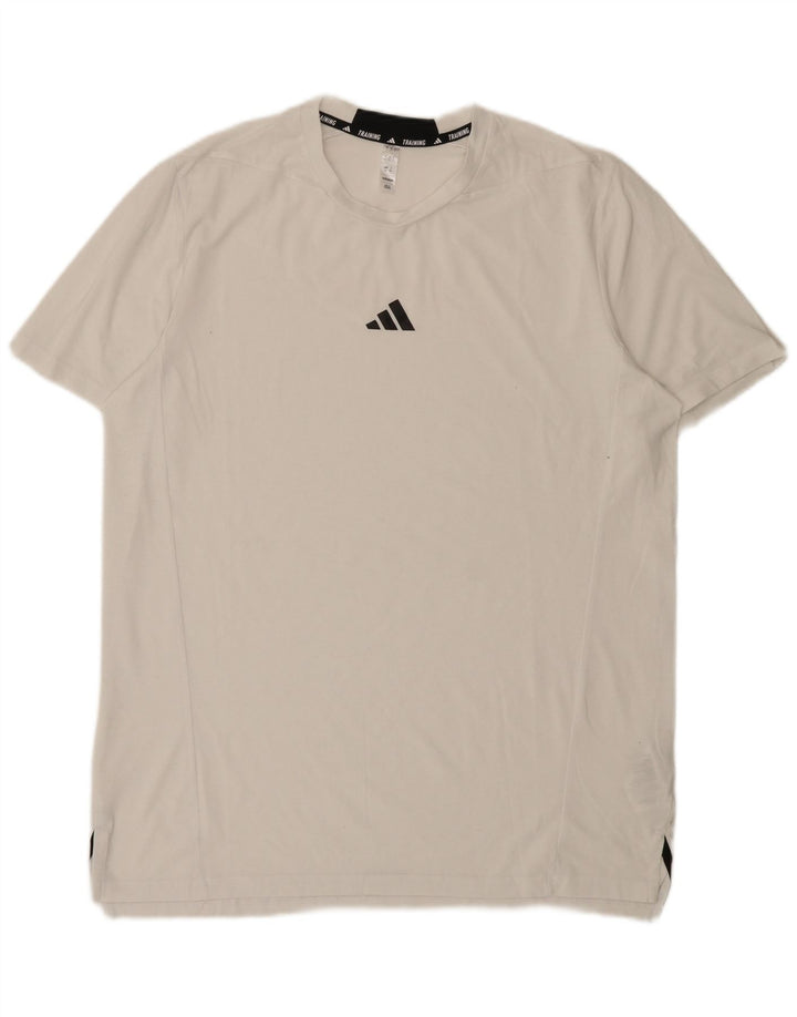 Tricou pentru bărbați Adidas Top mare, alb, poliester sport