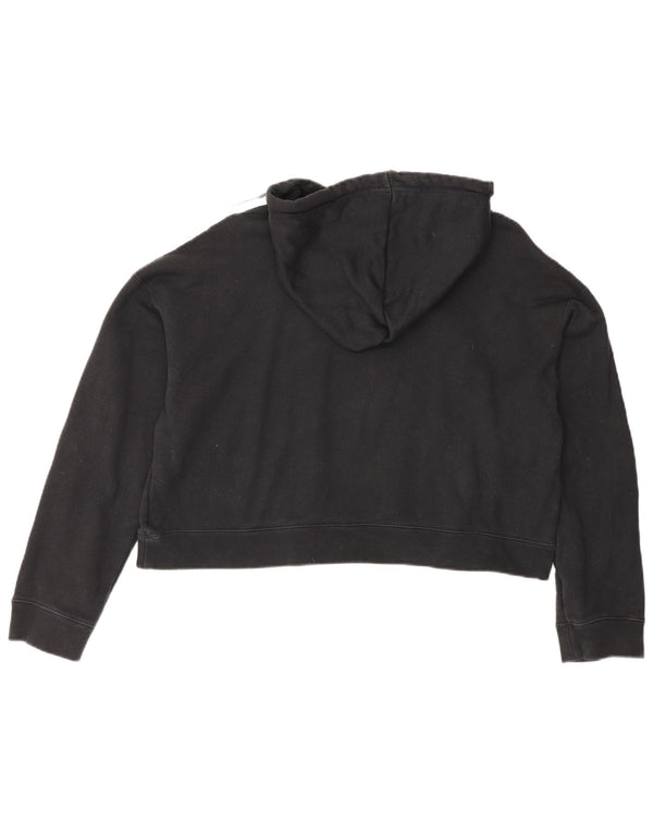 Pulover supradimensionat pentru femei Adidas UK 12 bumbac mediu negru