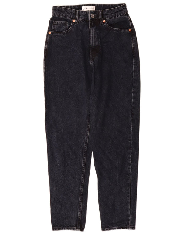 Blugi conici pentru femei cu talie înaltă Zara EU 34 2XS L24 L28 Bumbac bleumarin
