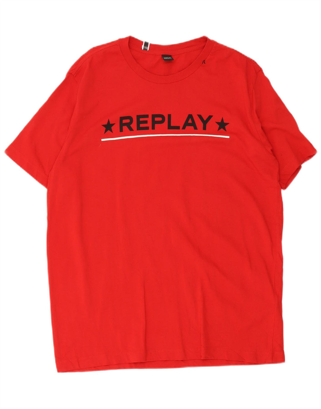 Tricou grafic pentru bărbați Replay Top XL Bumbac roșu