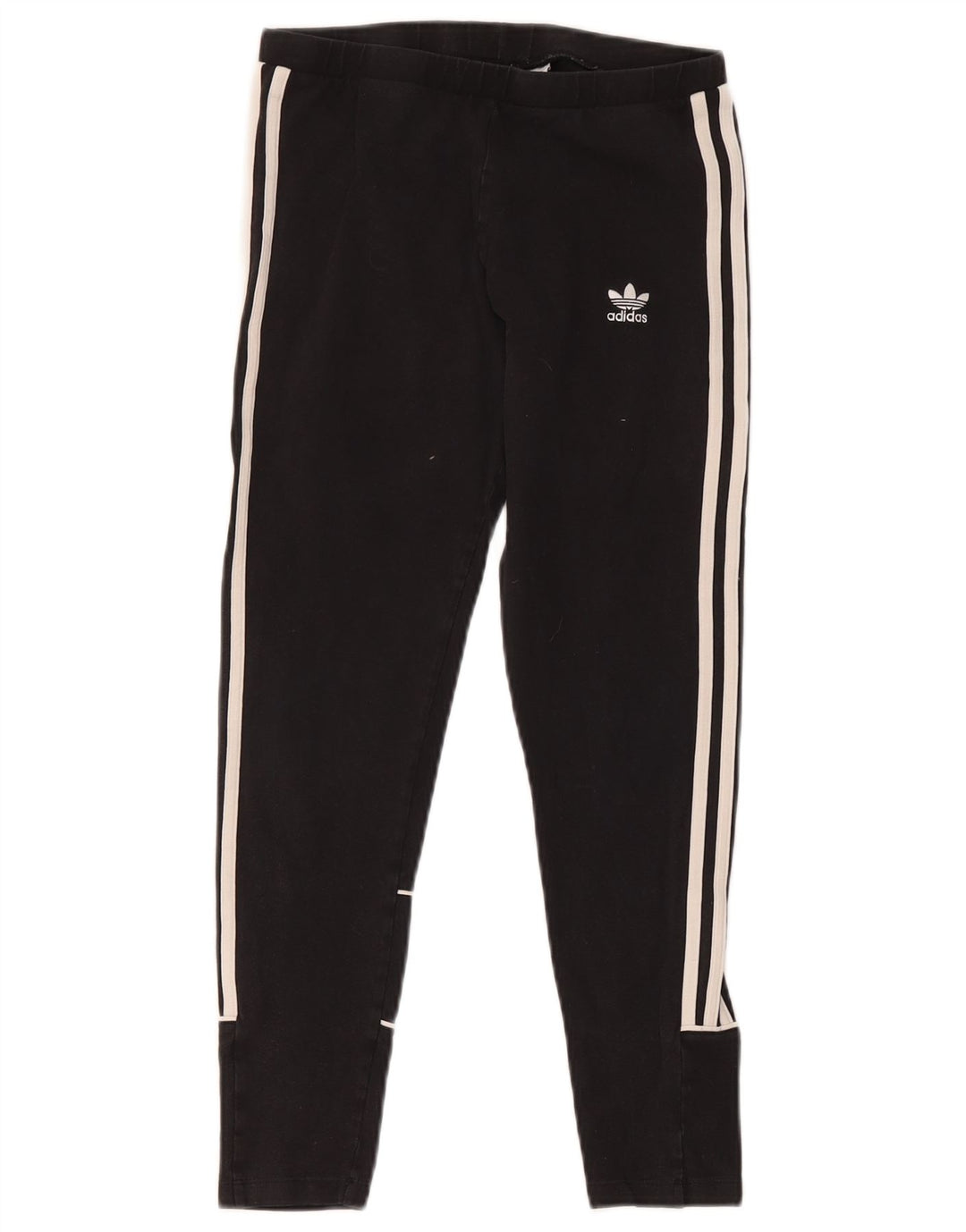 Leggings crop pentru femei Adidas UK 12, bumbac mediu negru