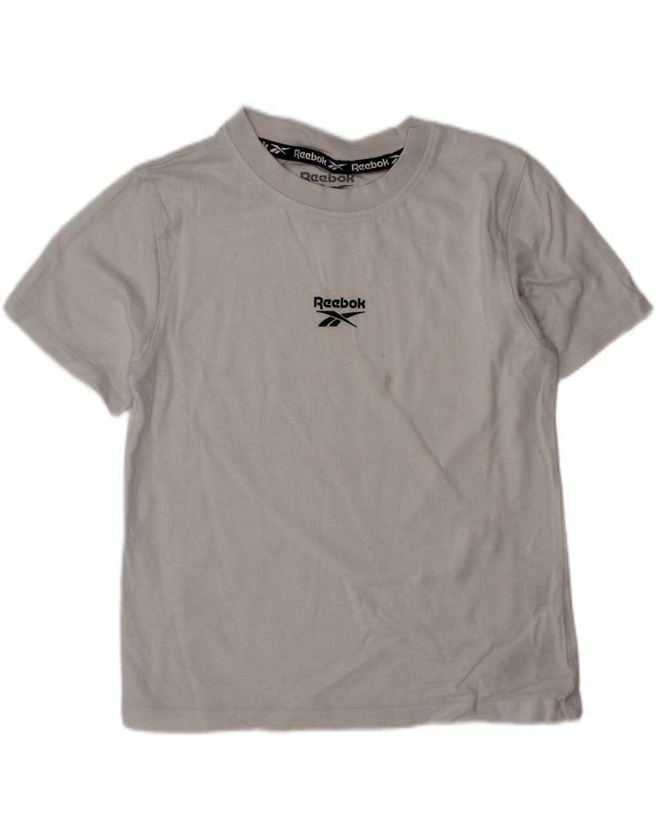 Tricou grafic Reebok pentru baieti Top 6-7 ani bumbac alb