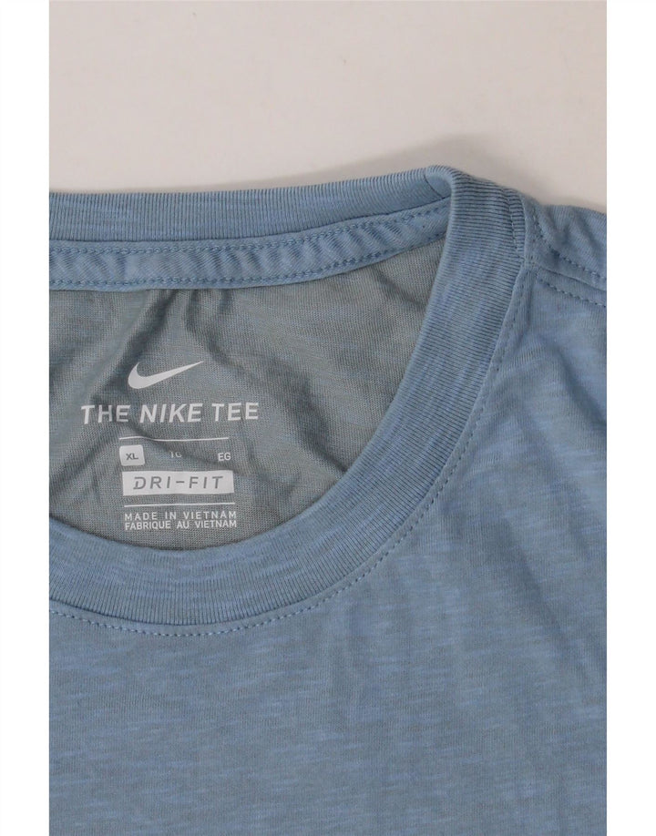 NIKE Mens Dri Fit Graphic T-Shirt Top XL Blue Vintage Nike and Second-Hand Nike from Messina Hembry 