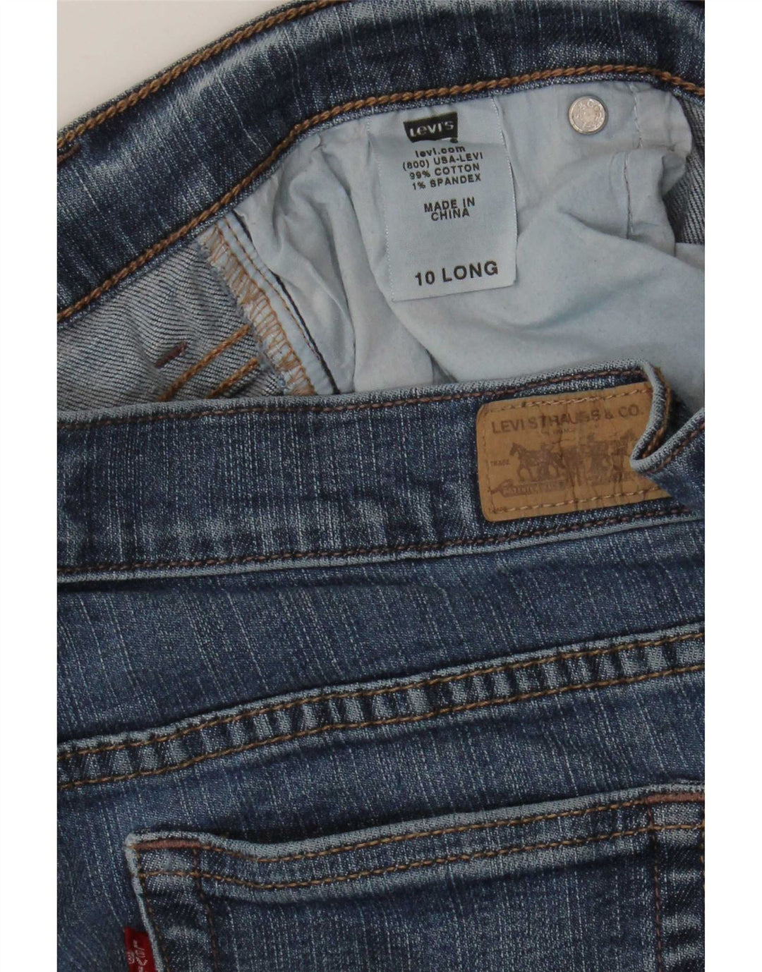 Blugi Levi's pentru femei 515 Bootcut US 10 Large W30 L33 Blue Bumbac