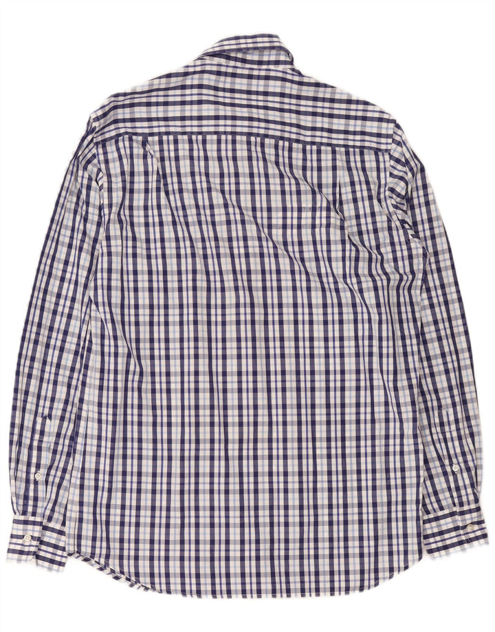 Cămașă pentru bărbați Paul & Shark, cu carouri, albastru mediu, bumbac