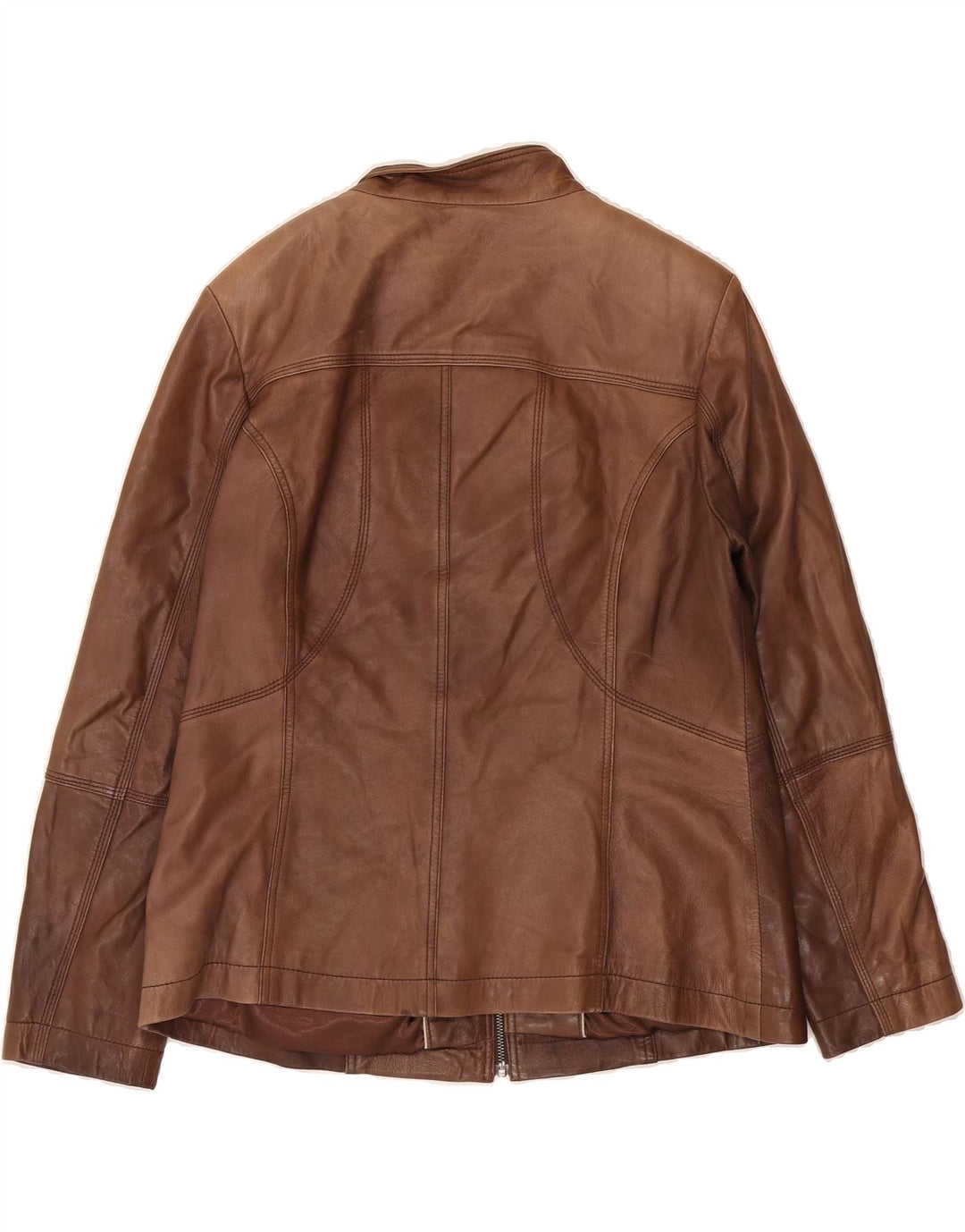 YOUR SIXTH SENSE Womens Bomber Jacket UK 16 Large Brown Vintage Your Sixth Sense and Second-Hand Your Sixth Sense from Messina Hembry 