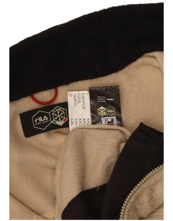 Jachetă fleece pentru bărbați Fila UK 40 mare, bej, poliester