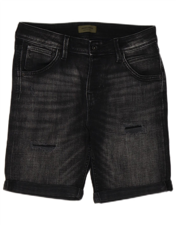 Pantaloni scurți Jack & Jones pentru bărbați din denim distressed Small W29 Black