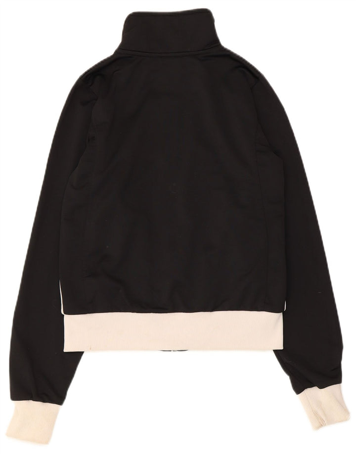 Jachetă de top pentru trening Nike Crop pentru femei UK 8/10 Small Black Colorblock