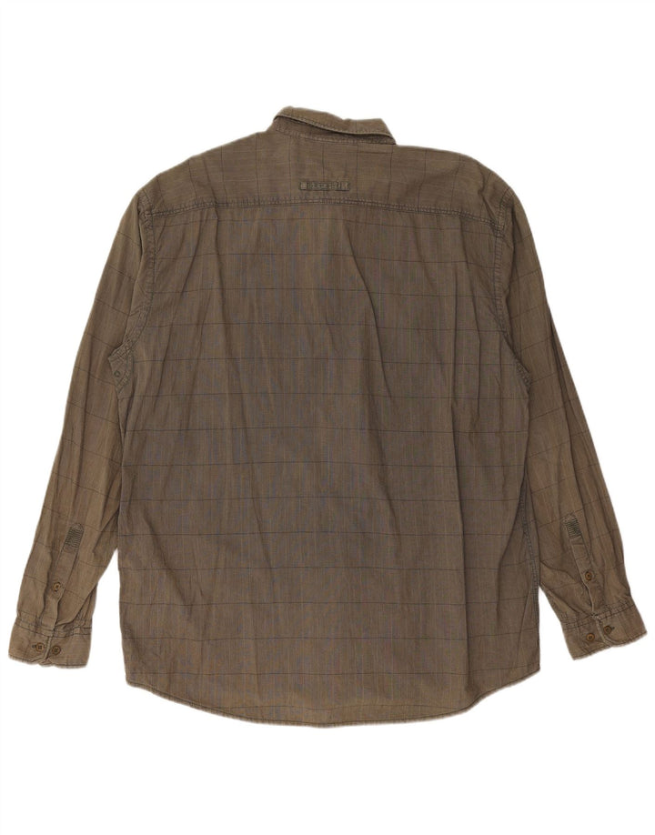 Cămașă pentru bărbați CAMEL ACTIVE, cu tăiere obișnuită, XL, bumbac cu carouri kaki