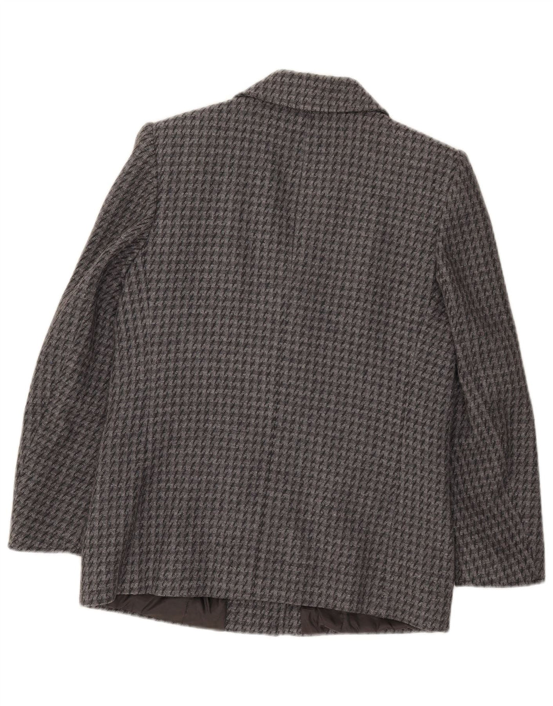 Blazer Vintage pentru femei cu 2 nasturi IT 43 Medium Gri Houndstooth