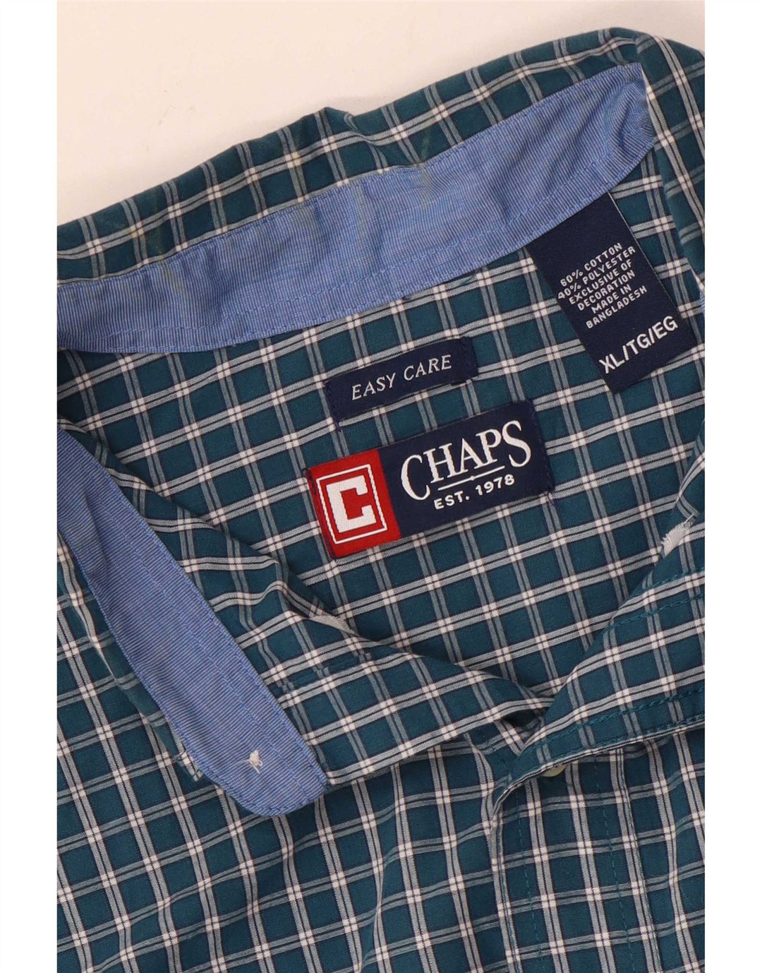 Cămașă pentru bărbați Chaps XL, bumbac cu check verde
