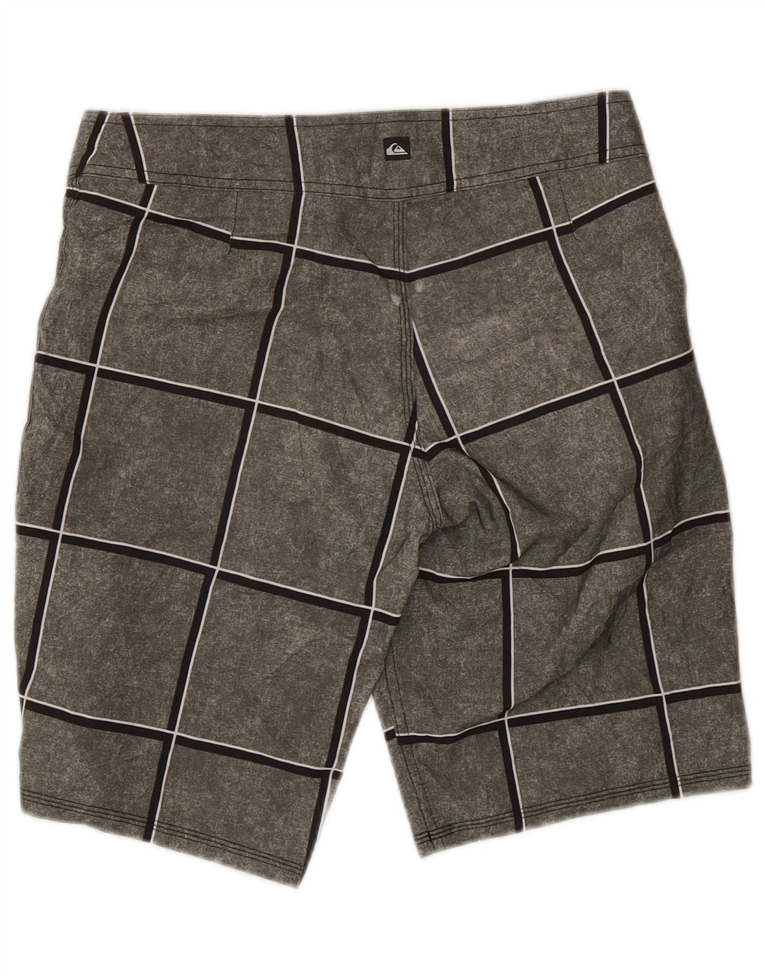 Pantaloni scurți de înot Quiksilver pentru bărbați, poliacrilic, cu carouri mici, gri