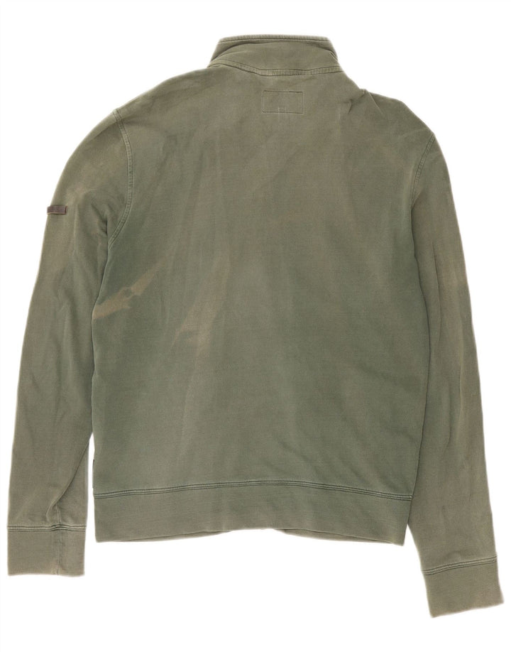Jachetă de trening pentru bărbați Armani Jeans, bumbac verde mediu