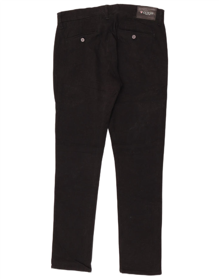 Pantaloni chino slim pentru bărbați Guess L34 L32 bumbac negru