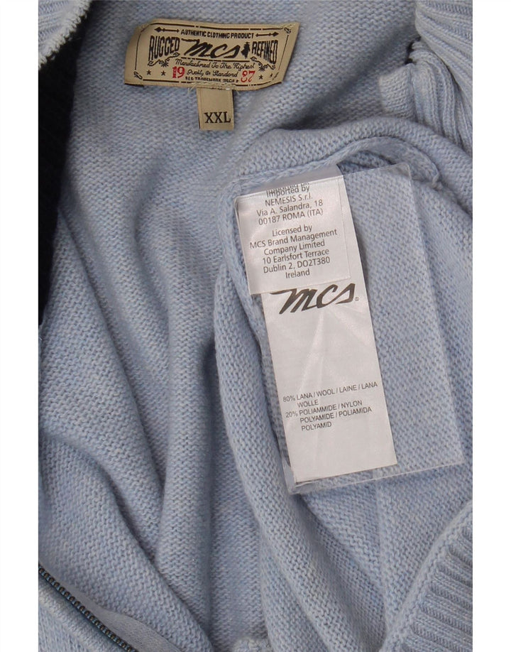 MARLBORO CLASSICS Pulover Cardigan pentru bărbați 2XL Lână Albastră