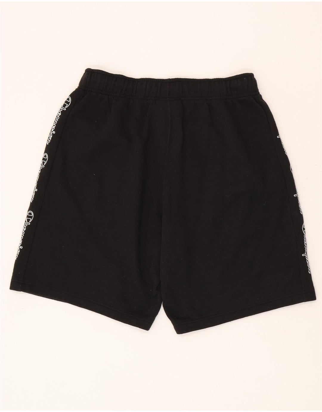 Pantaloni scurți sport grafic Champion pentru bărbați, bumbac mediu negru